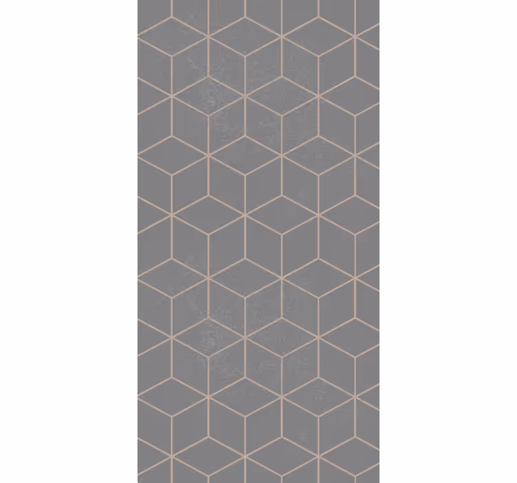 Wallpaper office geometric grey hexagon design - TenStickers