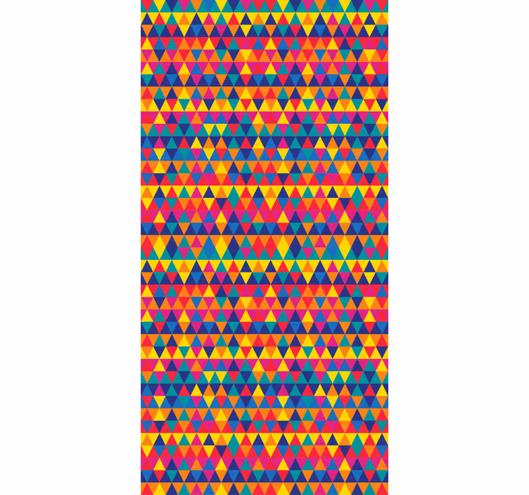 Wallpaper geometric colorful triangles design - TenStickers