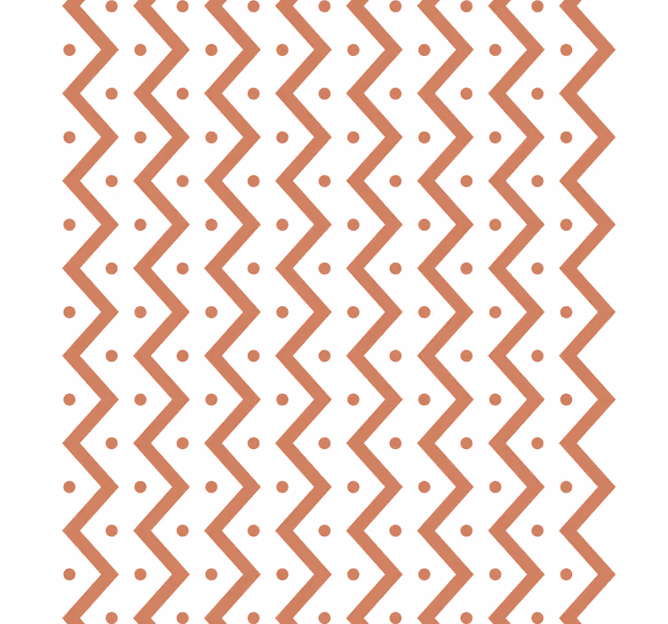 Wallpaper geometric zigzag and dots design - TenStickers