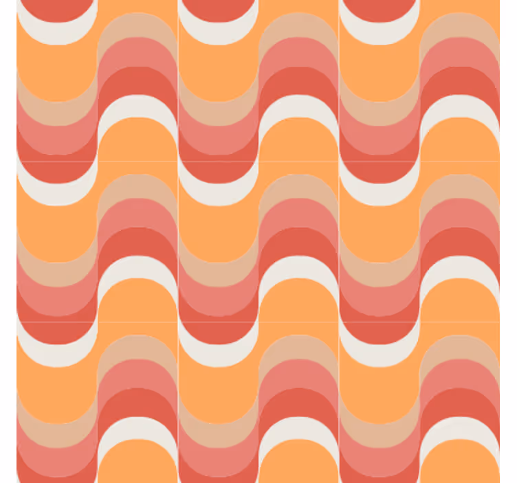 Retro wallpaper in vibrant wave design - TenStickers