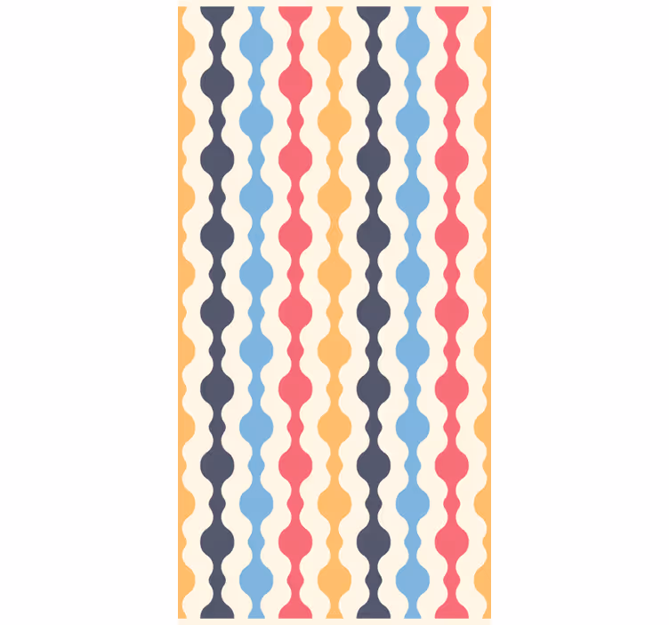Retro wallpaper in vibrant retro lines - TenStickers