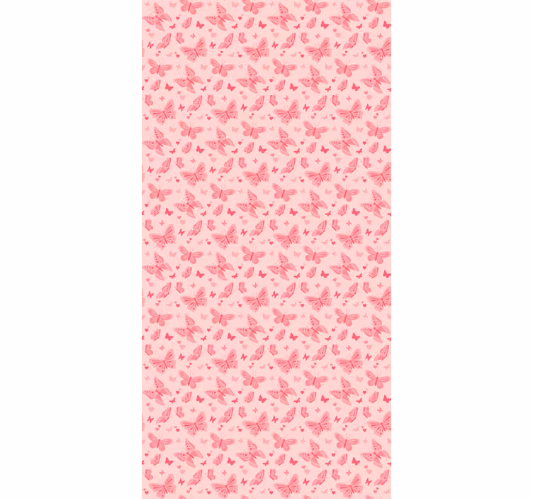 Pink wallpaper childrens room - TenStickers