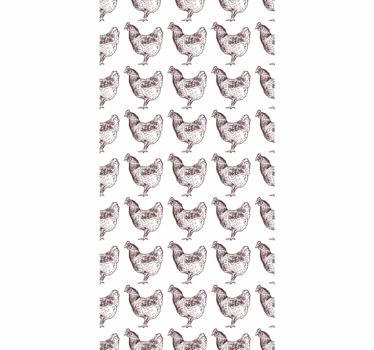 Wallpaper childrens room original chicken design - TenStickers