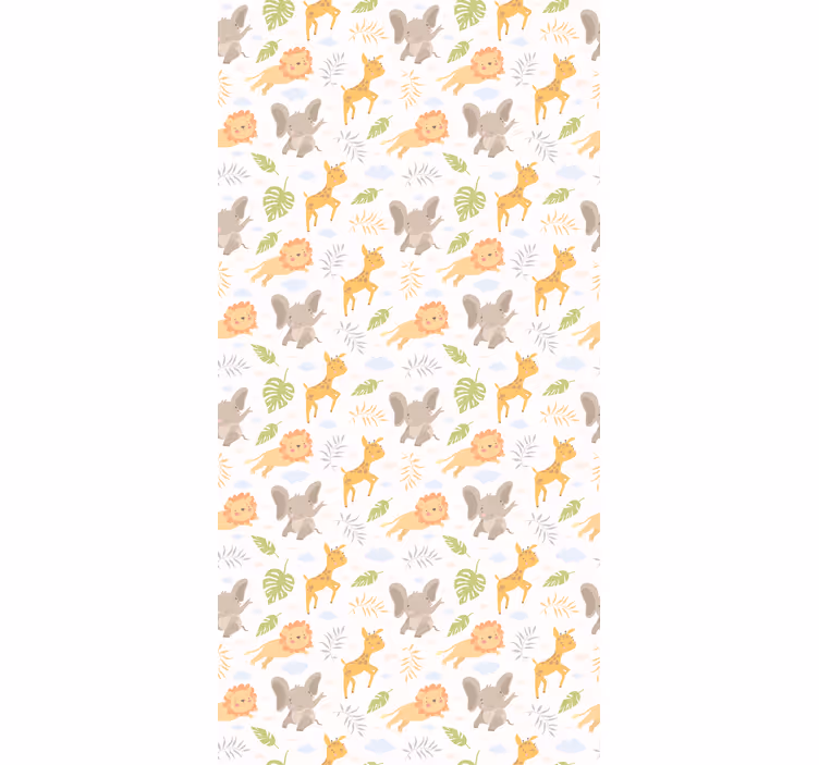 Wallpaper childrens room nordic minimalistic safari - TenStickers