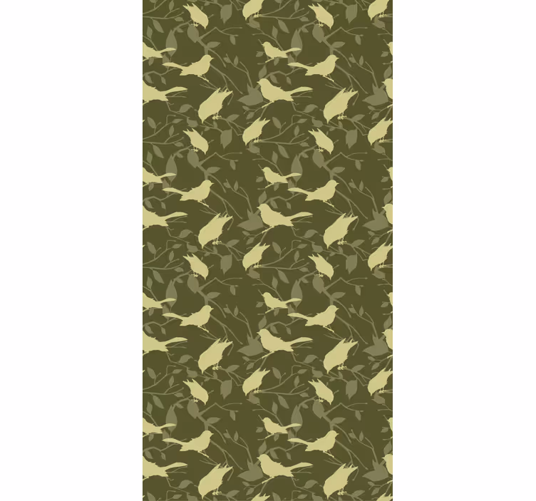 Green victorian style wallpaper childrens room - TenStickers