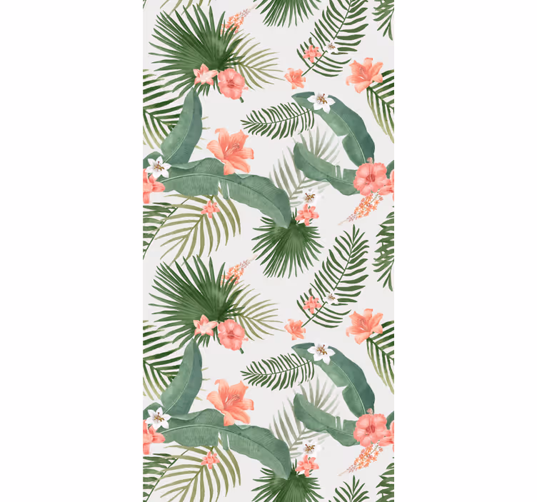 Wallpaper childrens room hollywood regency plants pattern - TenStickers