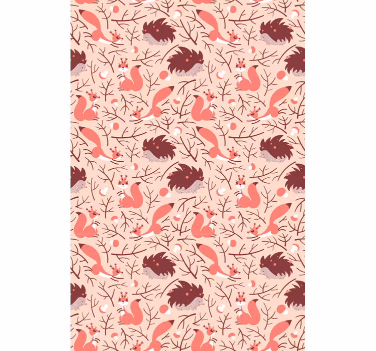 Wallpaper childrens room fauna pattern design - TenStickers