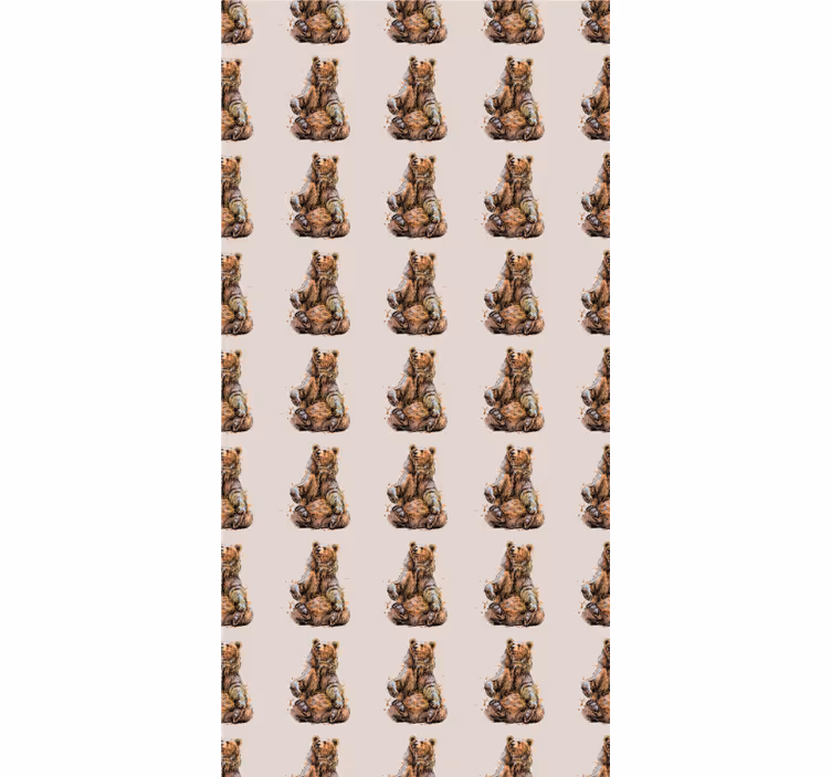 Wallpaper childrens room brown bear - TenStickers