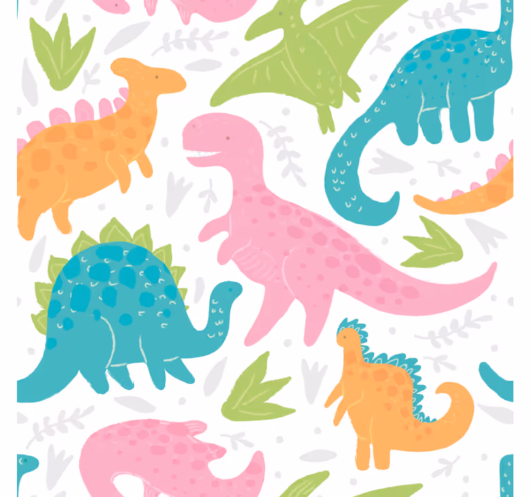 Wallpaper childrens room in soft pastel colors - TenStickers