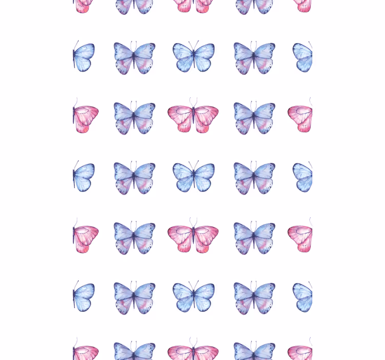 Wallpaper childrens room blue and pink wings - TenStickers