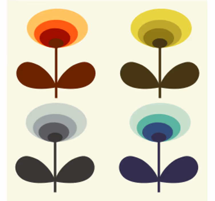 Retro wallpaper 70s vintage style design - TenStickers