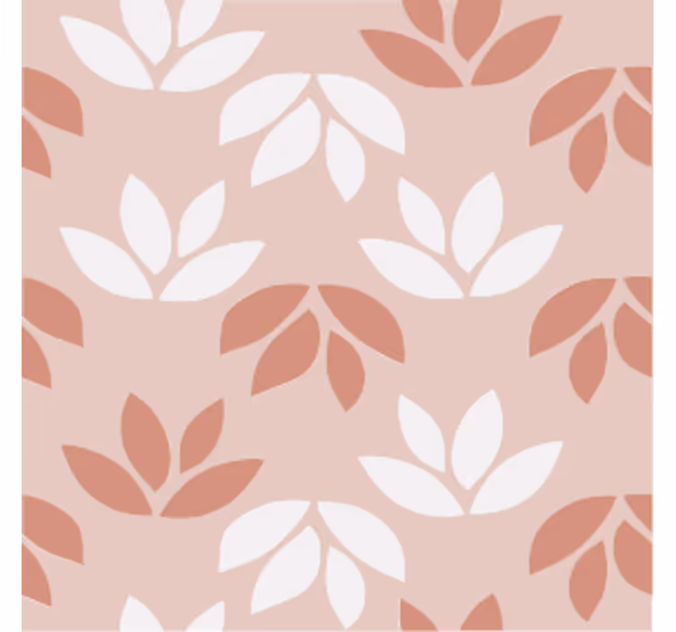 Retro wallpaper rose floral leaf pink coaster - TenStickers