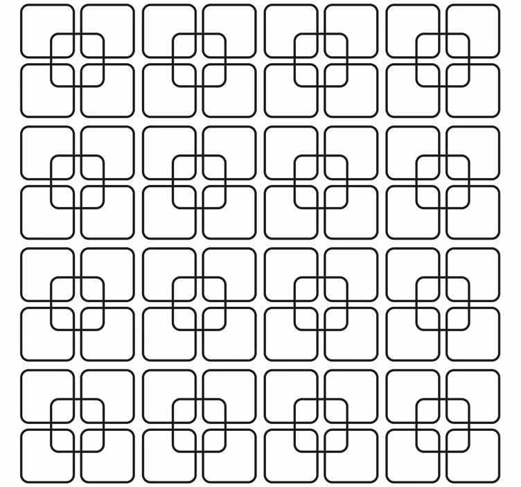 Wallpaper geometric black squares urban design - TenStickers