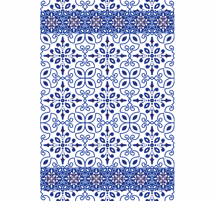 Wallpaper office white and blue classic design - TenStickers