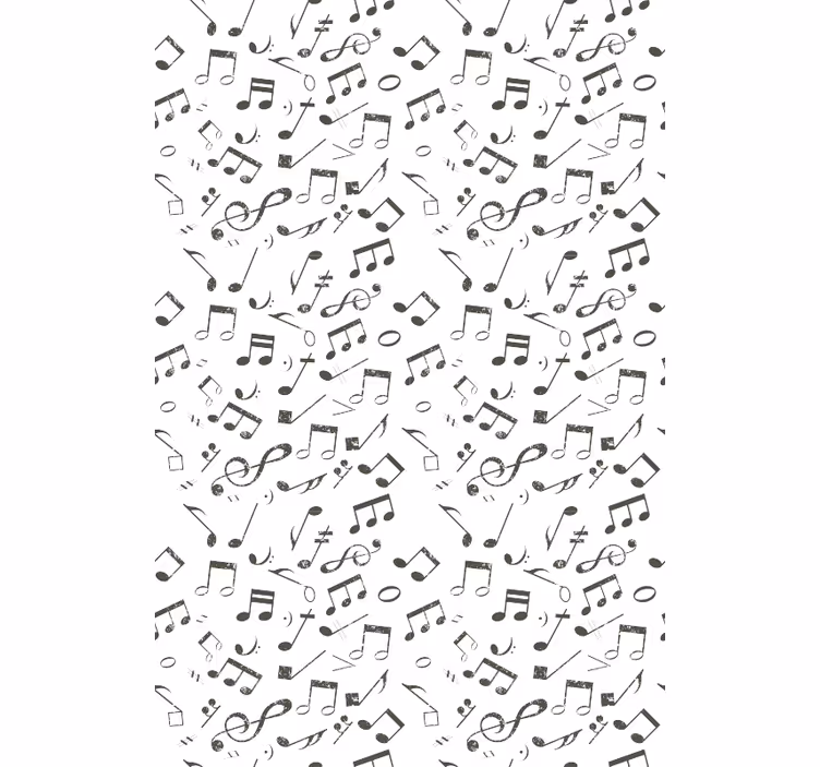 Wallpaper childrens room musical notation cascade - TenStickers