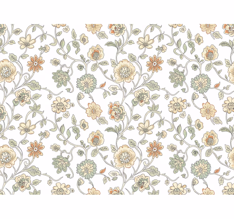Rustic wallpaper decent light flower design - TenStickers