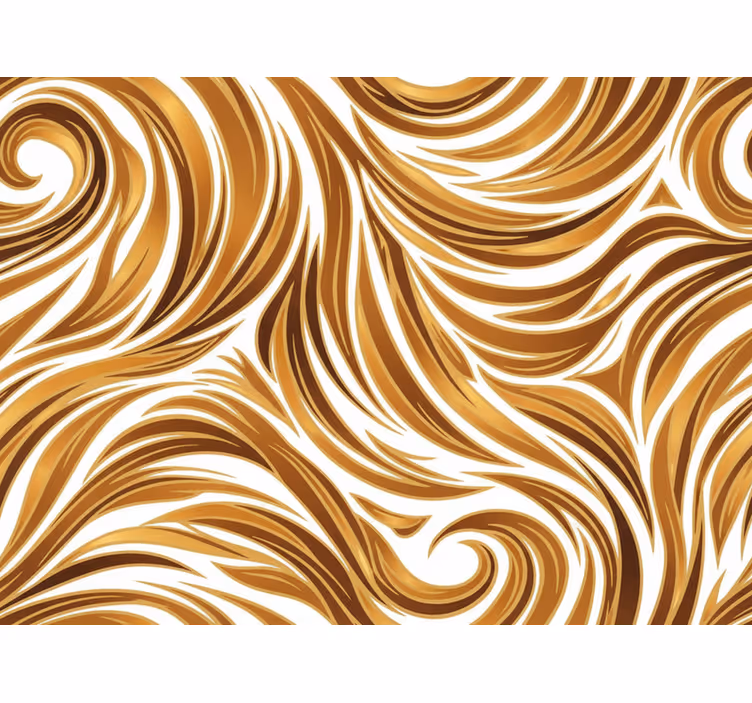 Retro wallpaper golden fur design - TenStickers
