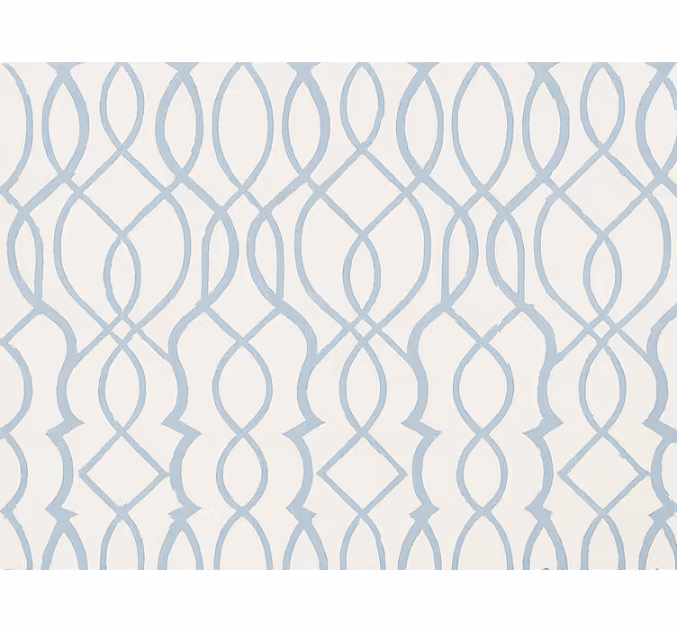 Geometric wallpaper in light and airy blue - TenStickers