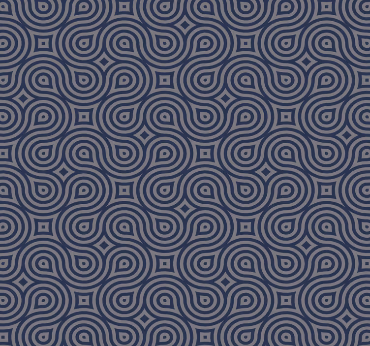 Modern Wallpaper blue geometric - TenStickers