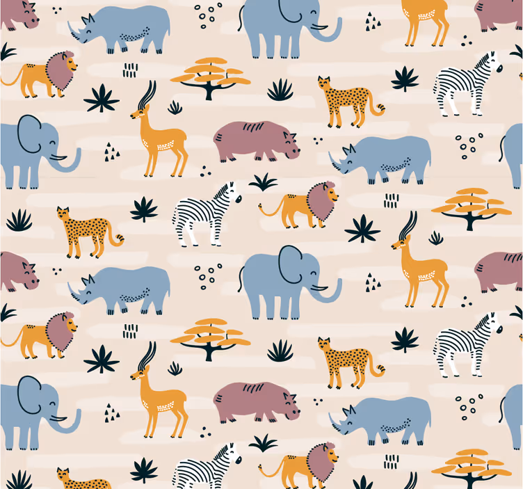 Wild Animals Animal Wallpaper - TenStickers