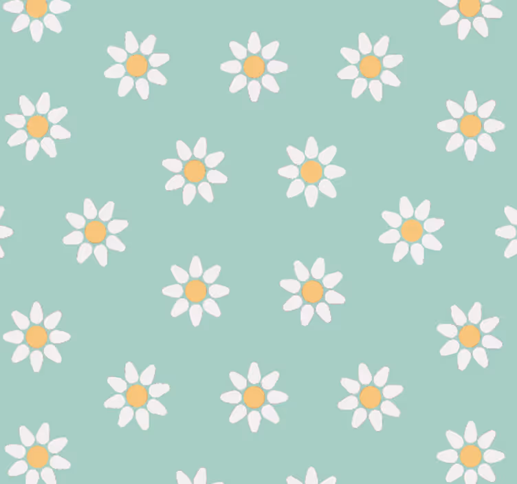 Childrens Wallpaper daisy pattern - TenStickers