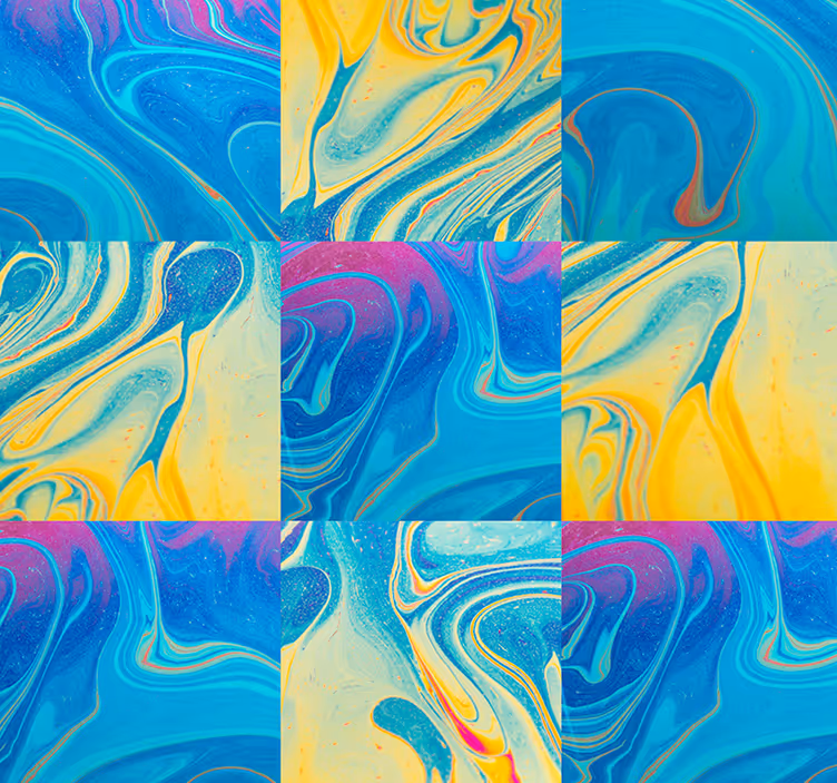 World in ink Abstract Wallpaper - TenStickers