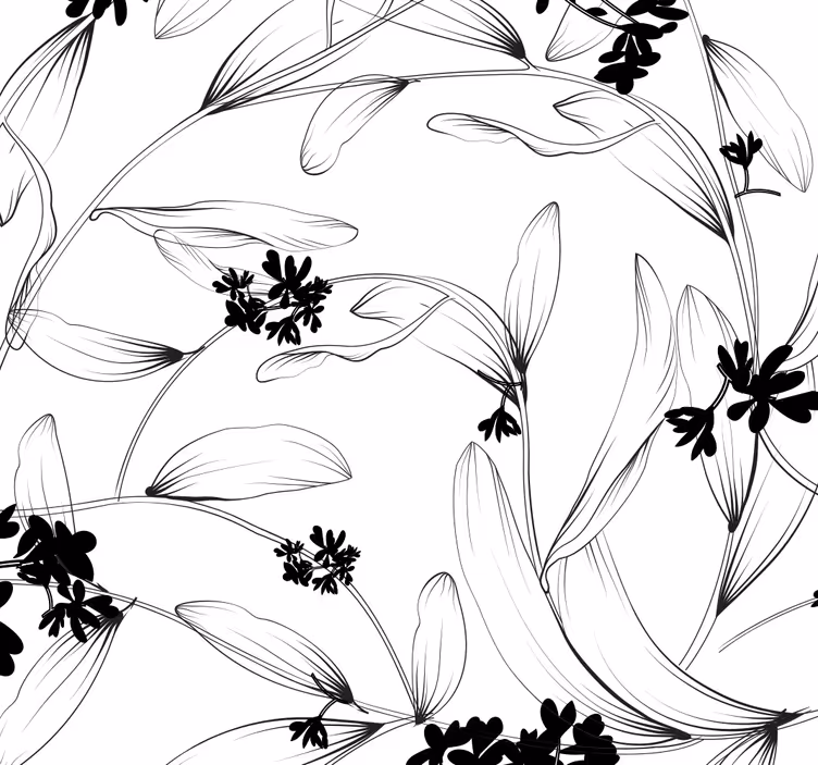 Lilies avant-garde Nature Wallpaper - TenStickers