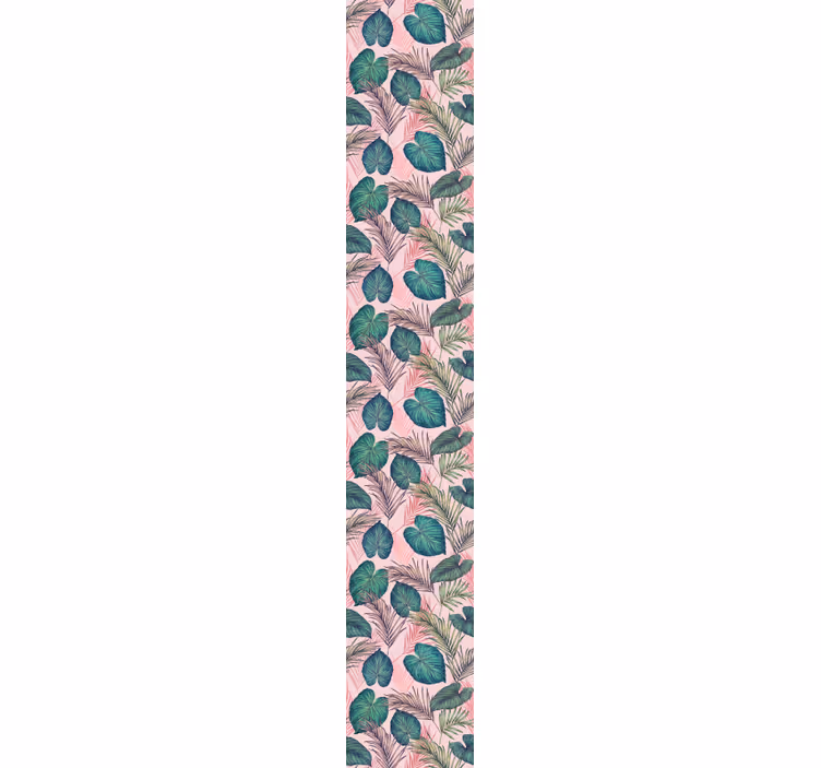 Pink Tropical Leaf Jungle Wallpaper - TenStickers