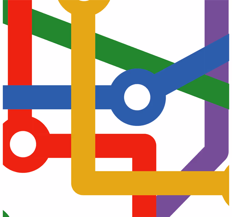 Geometric Circuitry wallpaper geometric - TenStickers