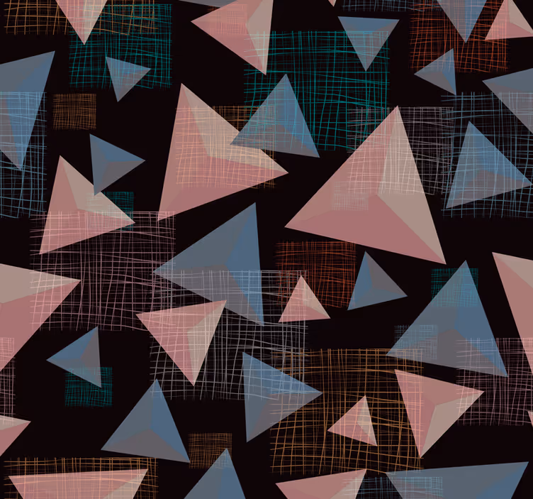 Triangles Modern Wallpaper - TenStickers