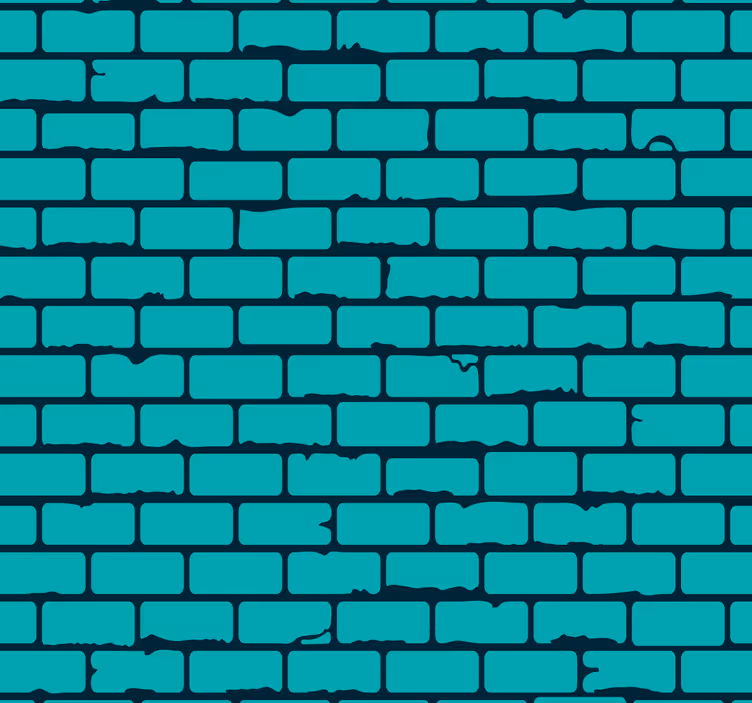 Aqua Living Room Wallpaper - TenStickers