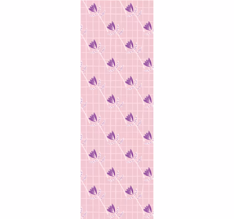 Geometric Floral Pattern wallpaper geometric - TenStickers