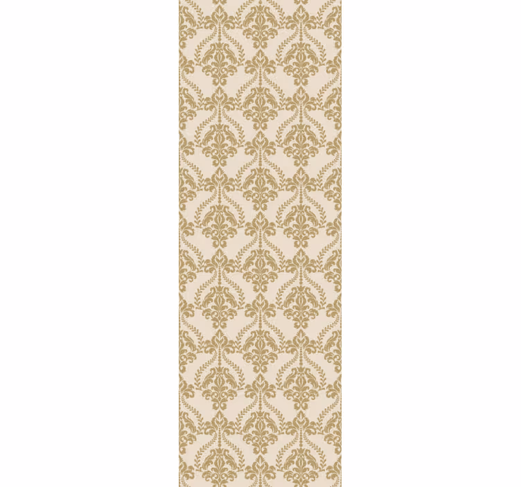 Floral beige details retro wallpaper - TenStickers