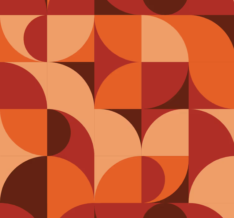 Retro Geometric Pattern wallpaper geometric - TenStickers