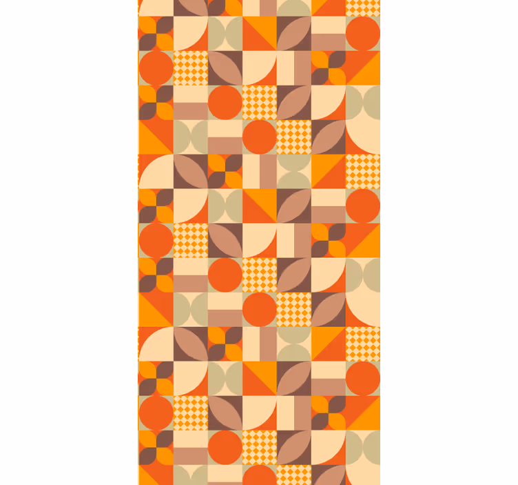 Retro Geometric Shapes wallpaper geometric - TenStickers