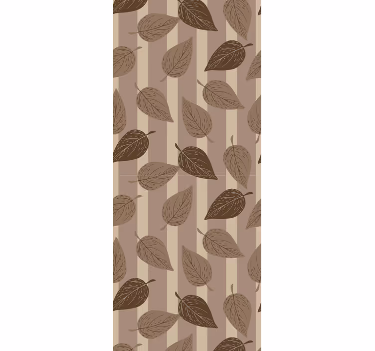 Feuilles brown  art wallpaper - TenStickers