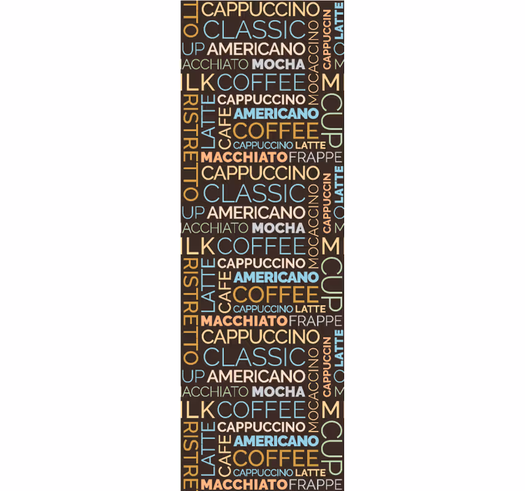 Coffee text pattern modern wallpaper - TenStickers