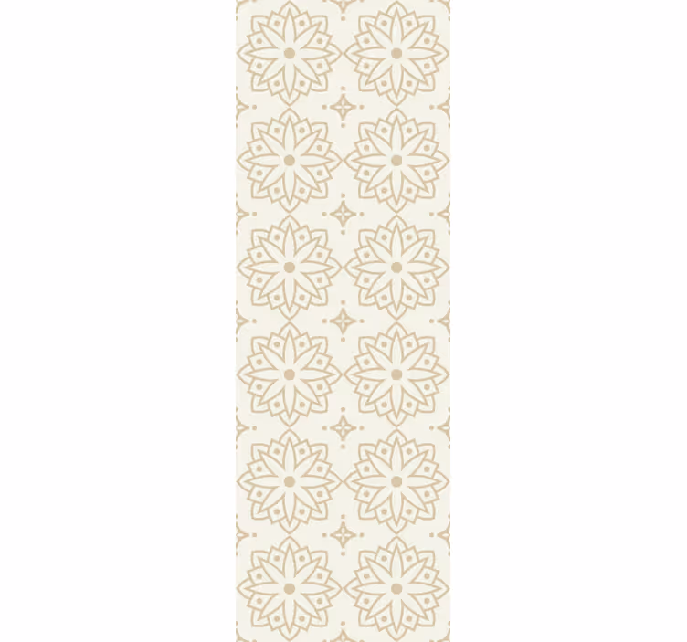Cream mandala pattern vintage wallpaper - TenStickers