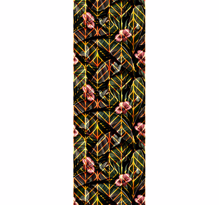 Modern geometric pattern with birds Wallpaper - TenStickers