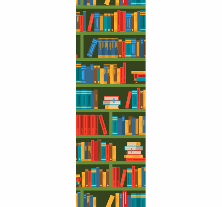 Vintage green library home office wallpaper - TenStickers