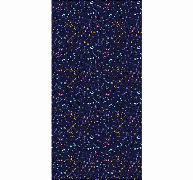 Colorful galaxy teen bedroom wallpaper - TenStickers