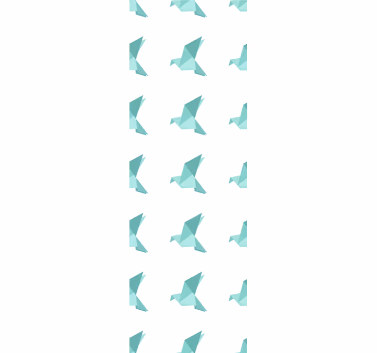 Wallpaper childrens room origami bird design - TenStickers