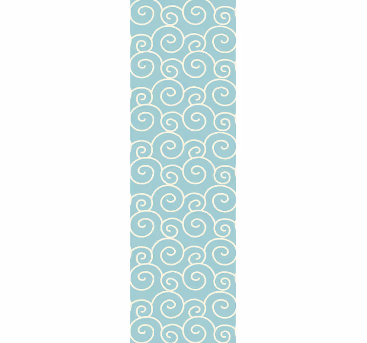 Vintage waves blue Abstract Wallpaper - TenStickers