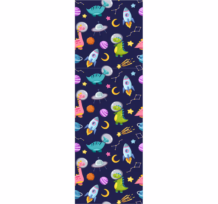 Space Adventure Motif wallpaper childrens room - TenStickers