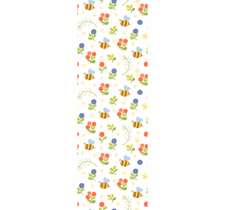 Cute design Baby Bees modern wallpaper - TenStickers