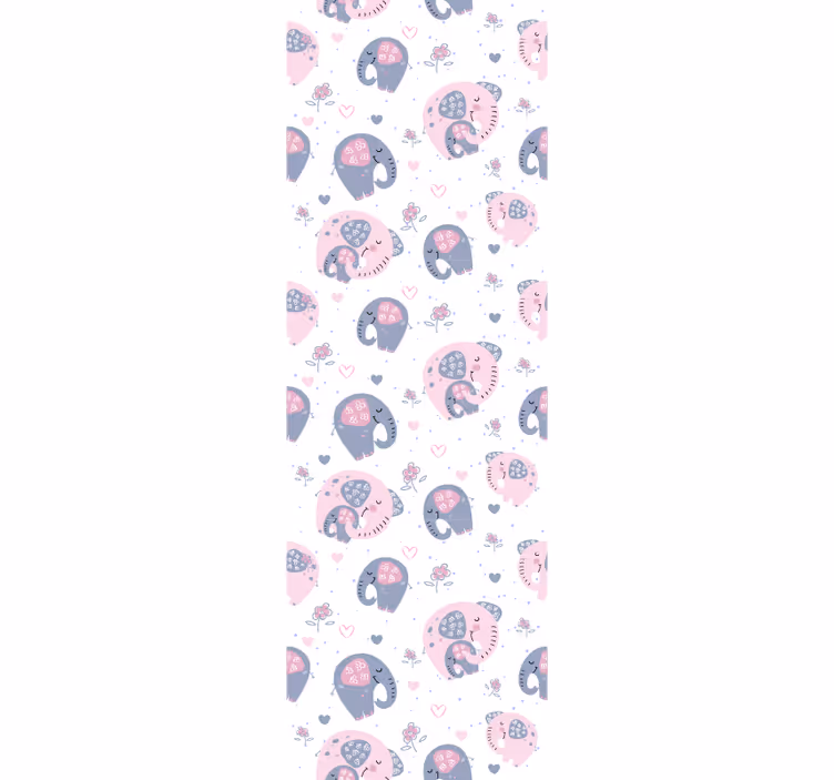 Elephant Balloon Patterns wallpaper childrens room - TenStickers