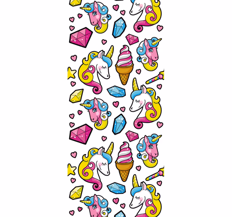 Unicorn Fantasy Motif wallpaper childrens room - TenStickers