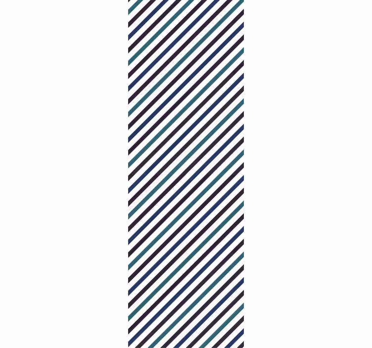 Blue diagonal stripes striped wallpaper - TenStickers