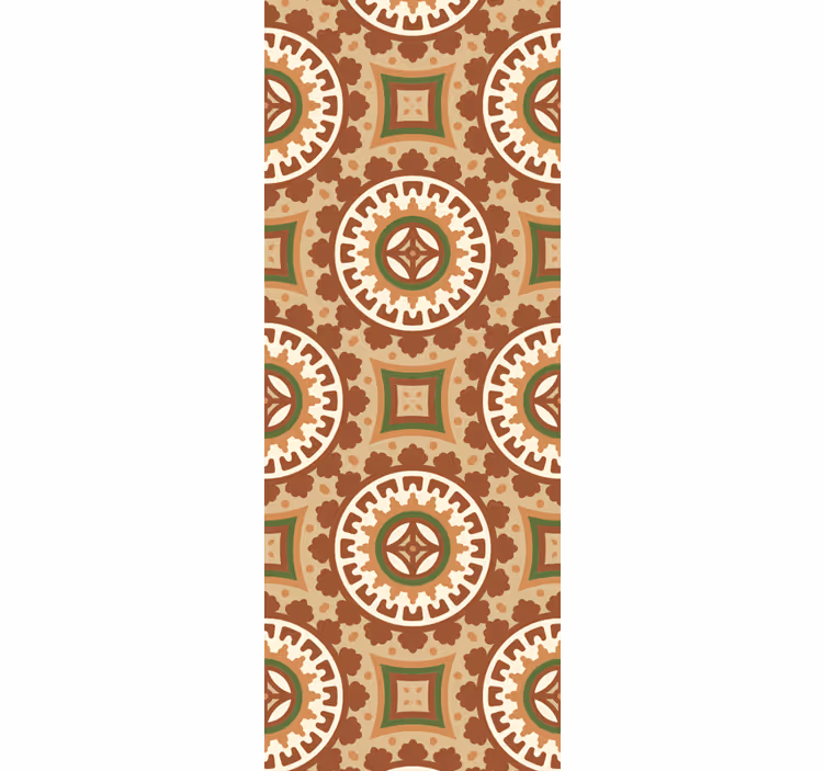 Geometric Ornamental tile effect wallpaper - TenStickers