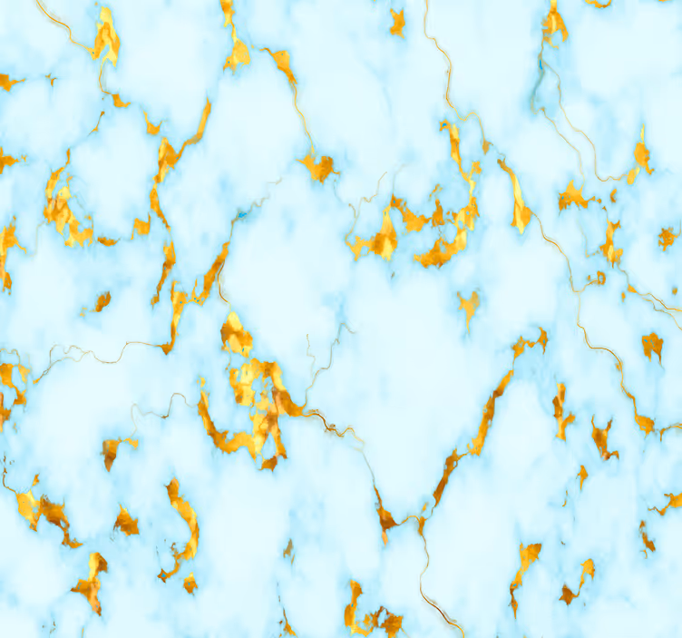 Blue and gold marble textured Marble Wallpaper - TenStickers
